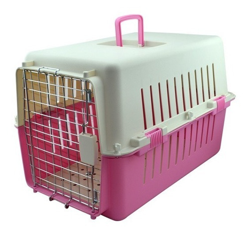 Transportadora Perro Gato Chica Spc-03 Puerta Metálica Sunny