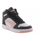 Tenis Puma Rebound Lay Up Jnr O Dama Negro/blanco/rosa Y