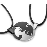 Collares Pareja Gatos Yin Yang 2 Piezas De Gatitos Yinyan