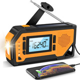 Radio De Emergencia Dinamo Solar Linterna Power Bank Sos