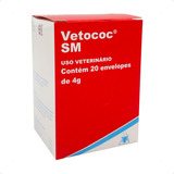 20 Vetococ Sm Controle Coccidiose, Diarréia Em Aves Sachê 4g