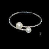 Pulseras De Perlas Con Diamantes De Imitación Para Mujer