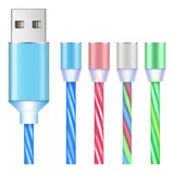  Cable Magnético Micro Usb Android Led 