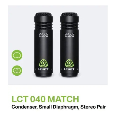 Micrófono Condensador Lewitt LCT 040 Match Pair Cardioide Estudio XLR | Envío gratis