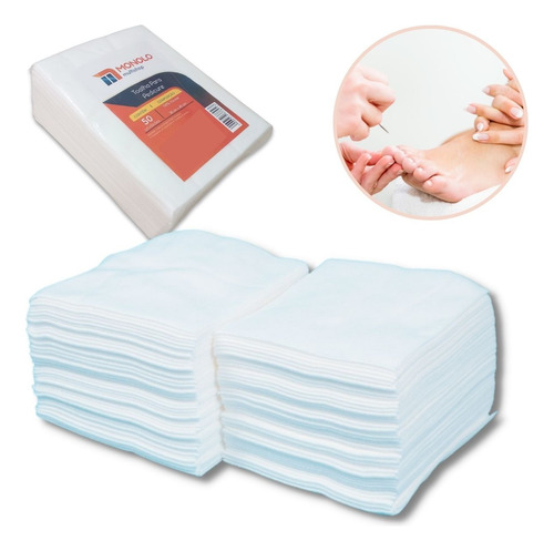 Kit 300 Toalhas Descartável Pedicure 30x40 Cm Alta Absorção