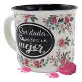 Taza P/cafe Tarro Grande Mamá 350ml Porcelana 10 De Mayo