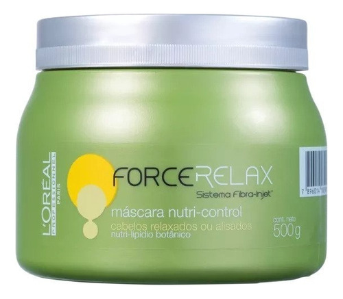 Loréal Force Relax Máscara Profissional 500g Original Fragrância Do Tratamento Suave Cor De Cabelo Todos