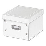 Caja Organizadora Blanca Cosida Dvd 21,5x20,5x15cm The Pel