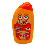 2 Pzs Loreal Kids Shampoo Smoothie Naranja Mango 265ml