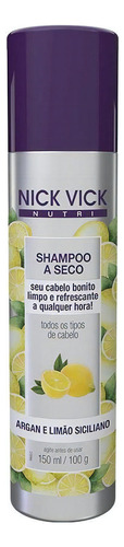 Shampoo A Seco Argan E Limão Siciliano Nick Vick 150ml