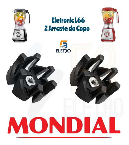 2 Arrastadores Do Copo Orig Liq Mondial Eletronic Filter L66