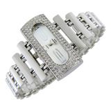 Reloj Montreal Mujer Ml731 Metálico Apliques De Strass