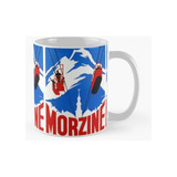 Taza Anuncio De Esquí De Deportes De Invierno En Góndola De 