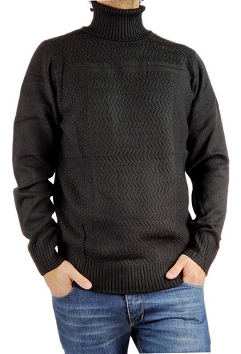 Sweater Lana Hombre Cuello Subido Beatle, Excelente Calidad