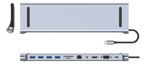 Dockstation Usb-c, Hub Tipo C 10 Em 1 Macbook, Dell, Huawei