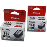 Combo Cartucho Tinta Canon 1 Negro Pg-145xl 1 Color Cl-146xl