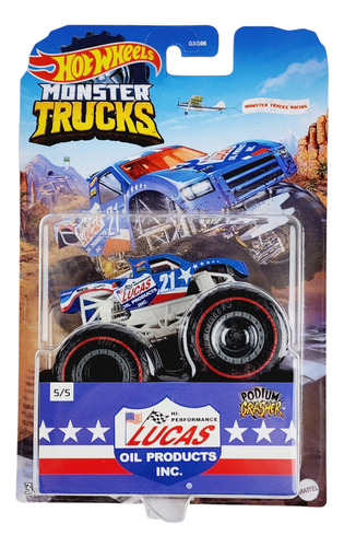 Hot Wheels Monster Trucks Racing Podio Crasher Lucas Oil Pro