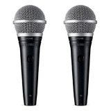 Paquete Shure, 2 Micrófonos Para Voces Pga48-xlr