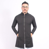 Jaleco Gola Padre Gabardine Com Elastano Zíper Masculino 