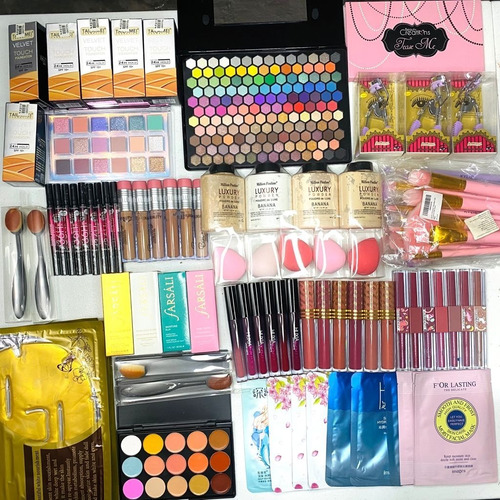 Lote De Cosmeticos 100pz Barato + Regalo Paleta 149 Sombras