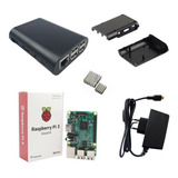 Kit Raspberry Pi3 Model B +fonte + Case+ Dissipador Com Nota