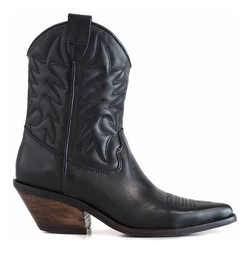 Bota Texana Corta Cuero Mujer Briganti Botas Moda Mcbo24995