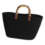 Bolso De Mano Tejido Para Mujer, Cesta A La Moda Con Asas,