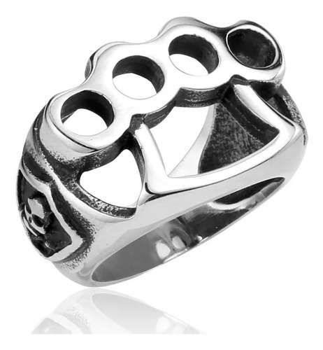 Anillo Manopla Acero Punk Gotico Moda Hombre 2022