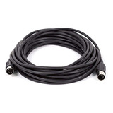 Cable Midi Monoprice - 25 Pies - Negro Con Conector Din De 5