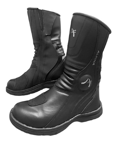 Botas Motociclista Touring Protecciones Cuero Eco Alpina