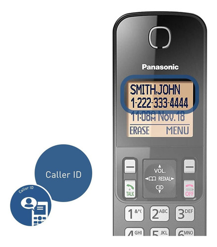 Panasonic Kx-tgc350b - Teléfono Inalámbrico Con Mecanismo De