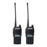 Kit 2 Comunicador Radio 8w Vhf /uhf/fm Doble Banda Uv-82