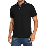 Camisas Polo Con Cuello En V Para Hombre, Color, Manga Corta