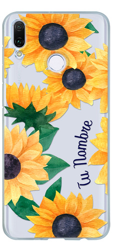 Funda Para Huawei Para Mujer Girasoles Con Nombre