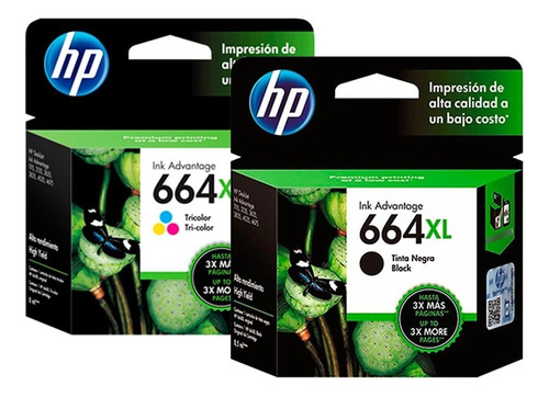 Combo Cartuchos Hp 664xl 2135 3635 4535 4675 Originales