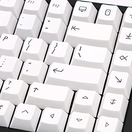 Teclas Blancas Minimalistas De 140 Keycap Para Teclado