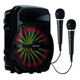 Caixa De Som Amplificada Xc-710t 10  Pol Led Tws 300w-2 Mic