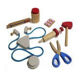 Set De Doctor Infantil De Madera Juego De Dramatización