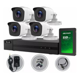 Kit Seguridad Dvr 8ch Hikvision + 4 Camaras 1080p + Disco