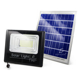 Reflector Led 100w + Panel Solar-control Luz Blanca Exterior