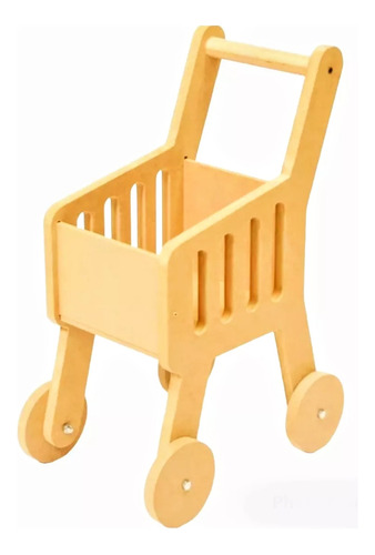 Carrito De Supermercado Compras  Juguete Montessori Madera