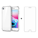 Kit Capa Capinha Transparente + Pelicula P/ iPhone 6 / 6s