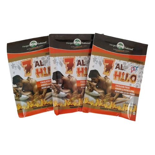 Vigoron 7 Al Hilo En Polvo Natural Pack X4 Sobres