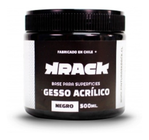 Gesso Acrílico Krack 500ml Color Negro