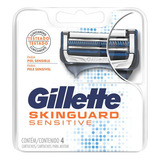 Cartucho De Barbear Gillette Skinguard Sensitive 4 Unidades