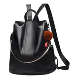 Mochila De Viaje Laptop Mujer Cuero Bolso Antirrobo 31x31x15