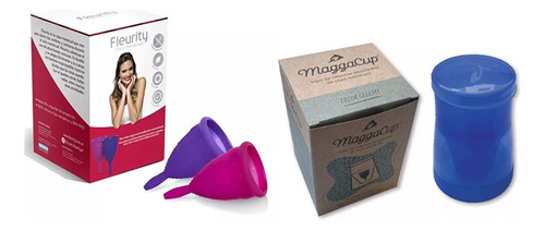2 Copas Menstrual Fleurity + 1 Vaso Esterilizador Magga Cup