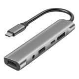 5 Em 1 Usb C Hub 2 Portas Usb 2.0 4k @ 60hz Displayport 3,5