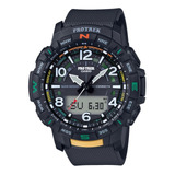 Casio Pro Trek Connect Prt-b50-1dr Color De La Correa: Negro, Color Del Bisel: Negro, Color De Fondo: Negro