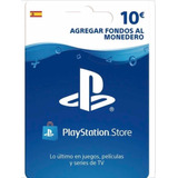 Tarjeta Psn Card 10 Euro Playstation Prepago Ps3 Ps4 Ps Vita